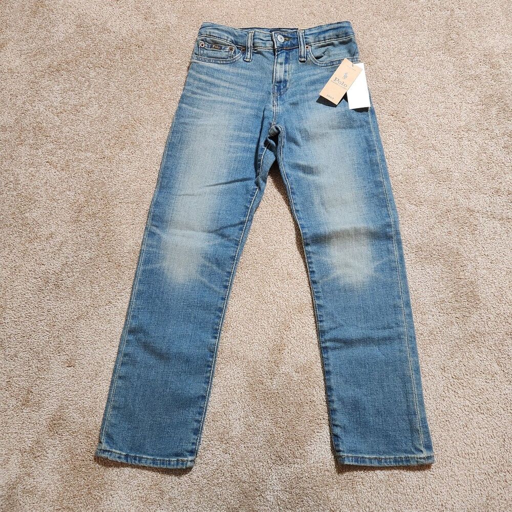 Polo Ralph Lauren Jeans Boys 8 The Hampton Straight Adjustable Waist NWT